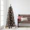 Puleo International; 6 Pack: 4.5ft. Pre-Lit Black Tinsel Artificial Christmas Tree, Clear Lights; Category:Shop All Christmas Trees; Image:3